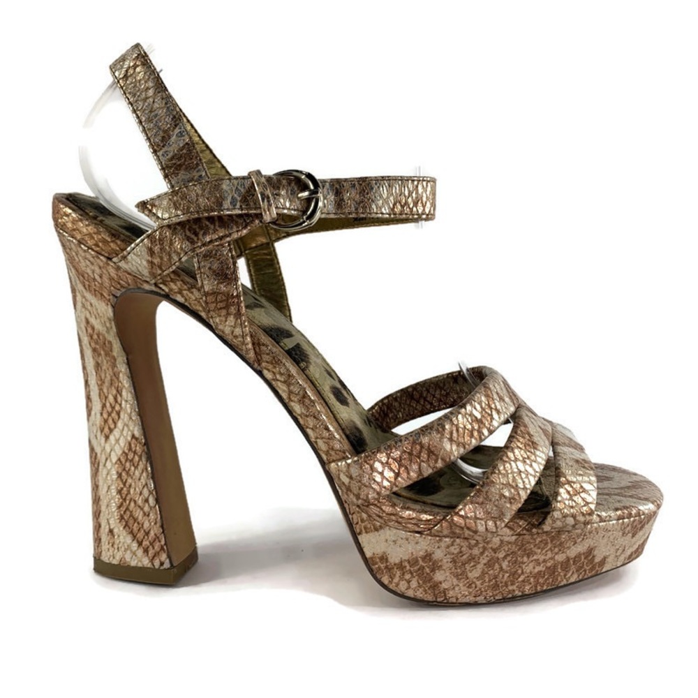 Sam Edelman Taryn Python Snake Heels Size 8m - image 2